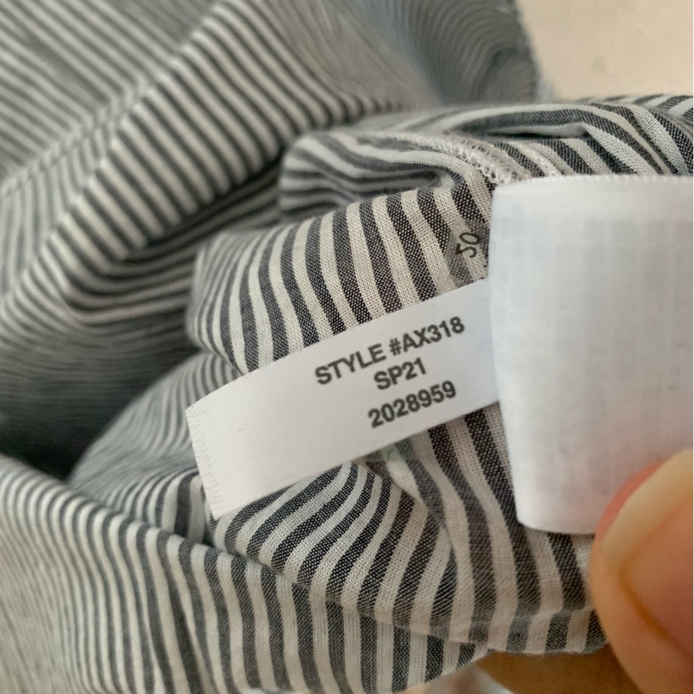 J.Crew Ruffle sleeve cotton voile dress blue stripe - Picture 10 of 12